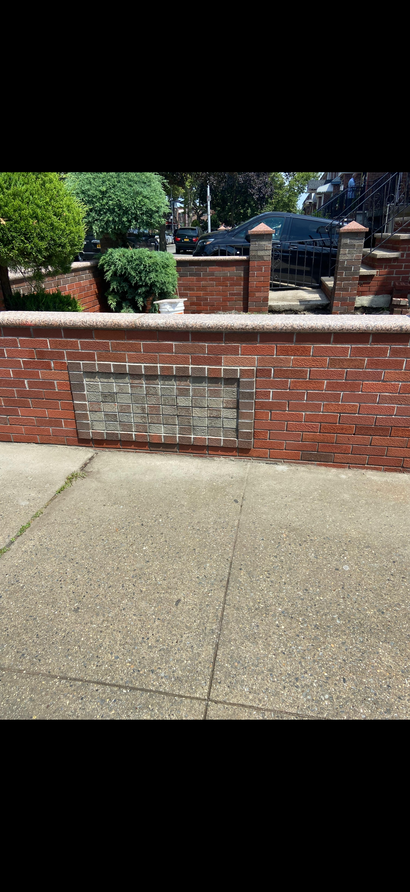 Brick fence and decorative wall — Ghazi Construction Brooklyn